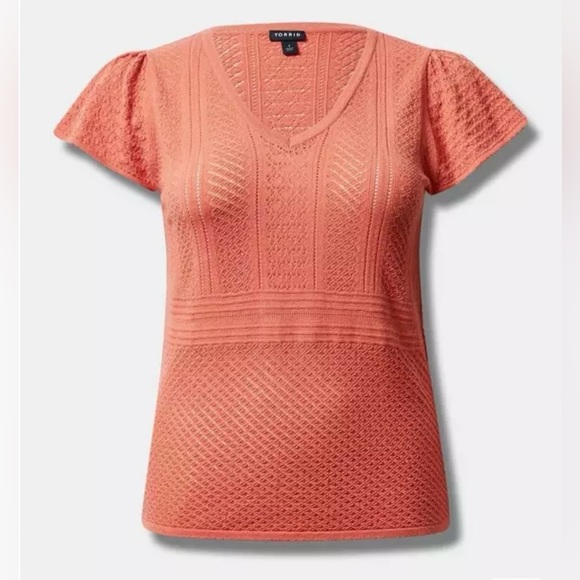 Torrid Everyday Soft Pullover Pointelle Sweater. NWOT. - Picture 6 of 7